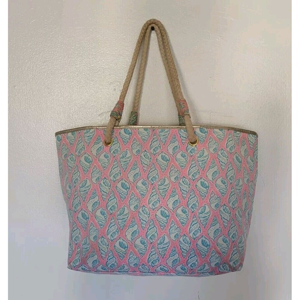 Lilly Pulitzer Let’s Cha Cha Shoreline beach tote Pink bag - Picture 2 of 7